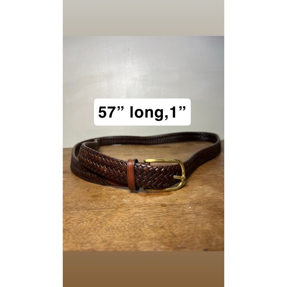 Vintage Perry Ellis Leather LONG 4.5ft-ish Belt Wraparound Boho Southwest Ranch - Picture 2 of 6